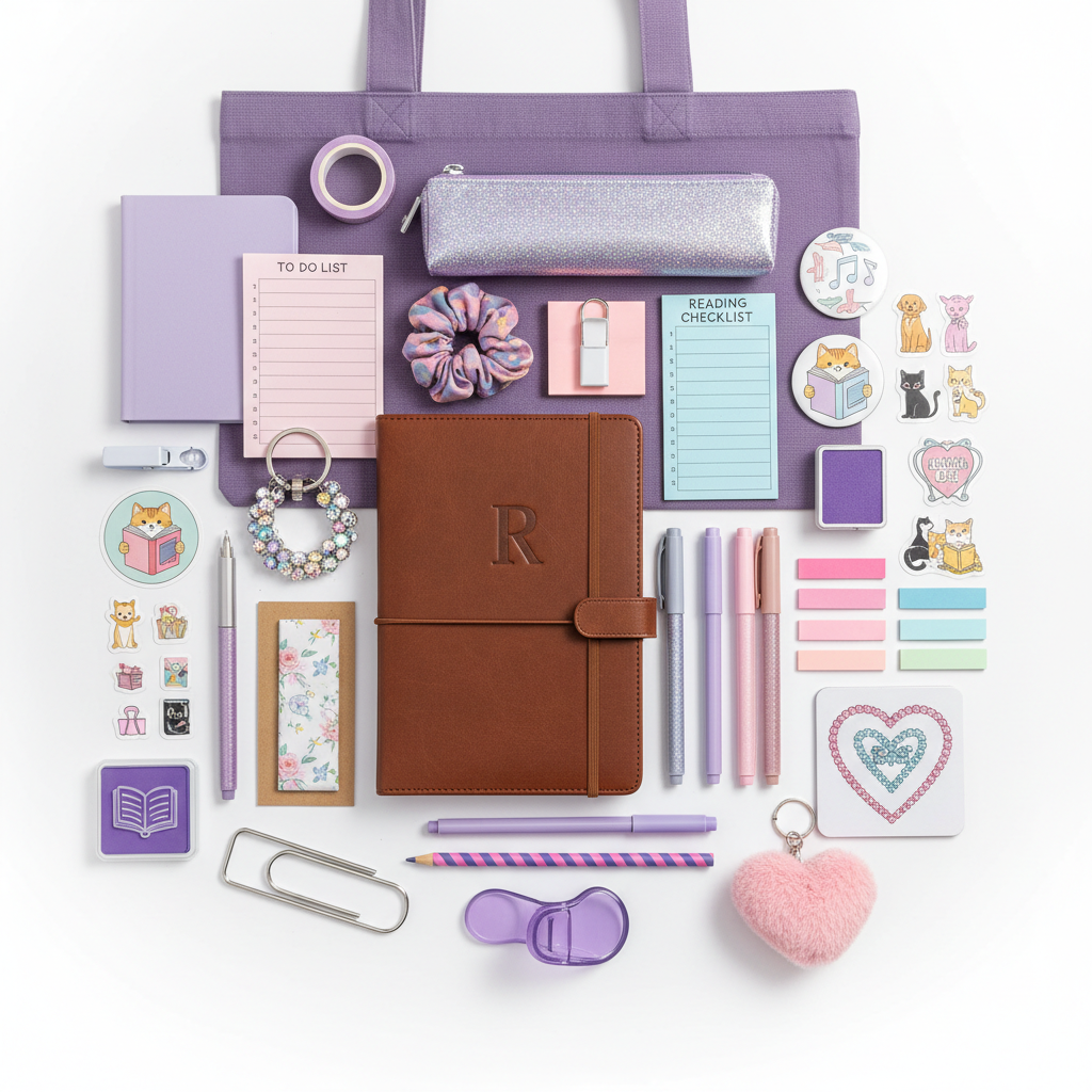 Personalized Reader's Luxury Bundle - Premium 15-18 piece set with personalized leather journal